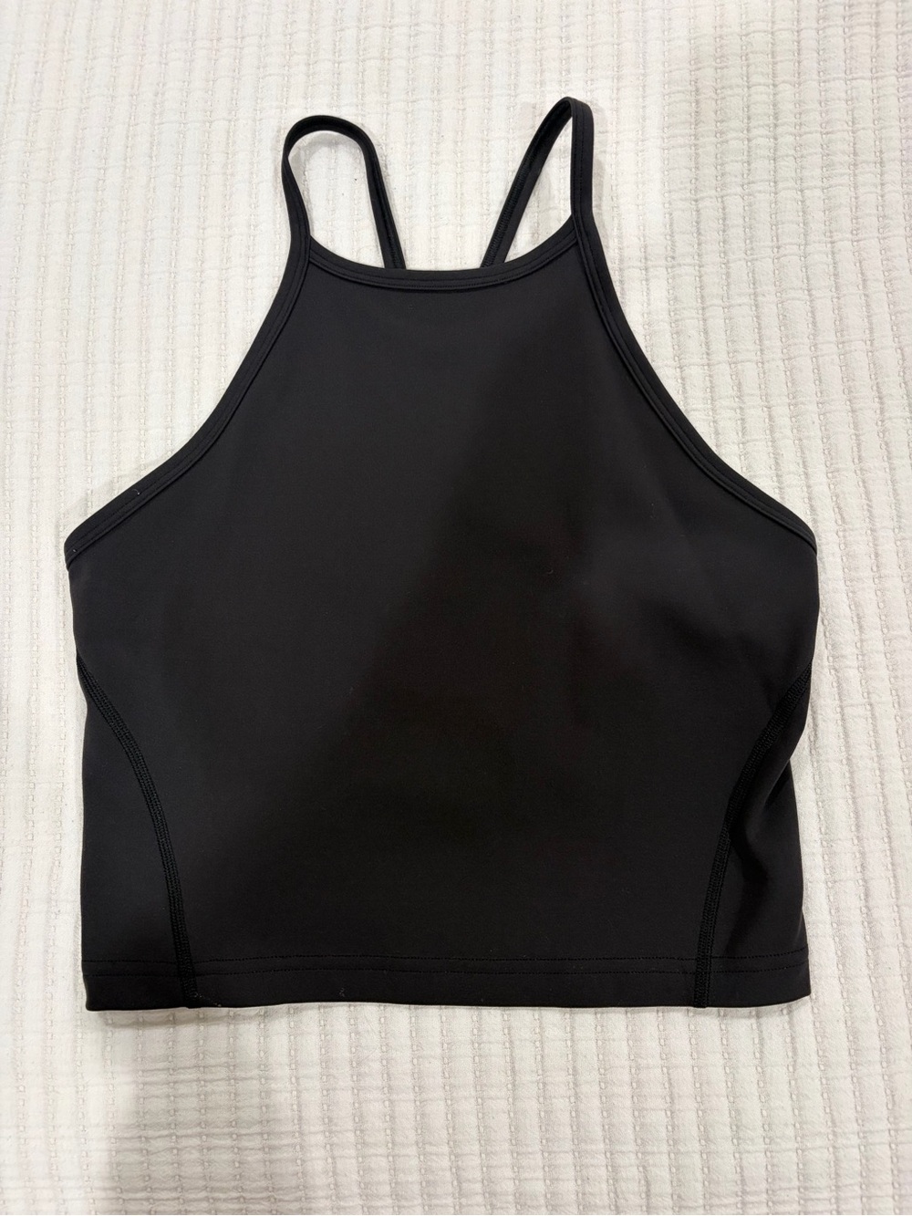 lululemon athletica Black High-Neck Crop Tank